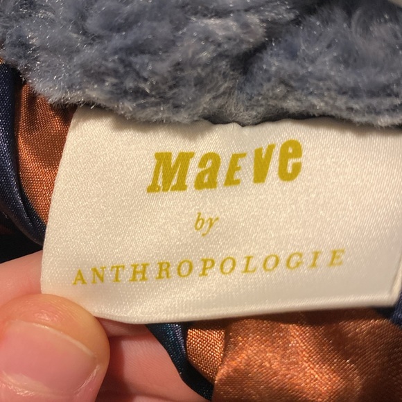 Maeve by Anthropologie plush teal coat. Women size XS. - Picture 2 of 3